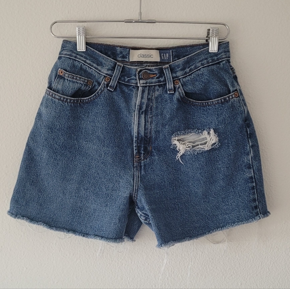 GAP Women's Blue Denim Shorts - Picture 2 of 5